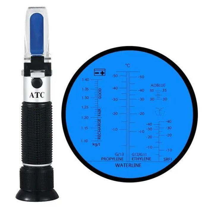 Рефрактометр автомобильный RHA501ATC (4в1) антифриз, электролит, омыватель, adblue.