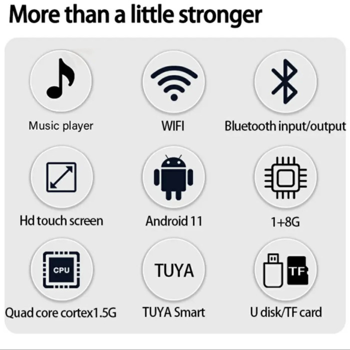 Сенсорна настінна Bluetooth аудіопанель Smart Home TL-86W 4×25 Вт, з IPS-дисплеєм та підсилювачем для стельових динаміків, чорна.